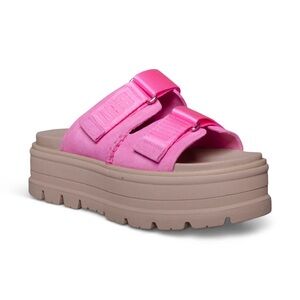 UGG Pink Platform Slide Sandals